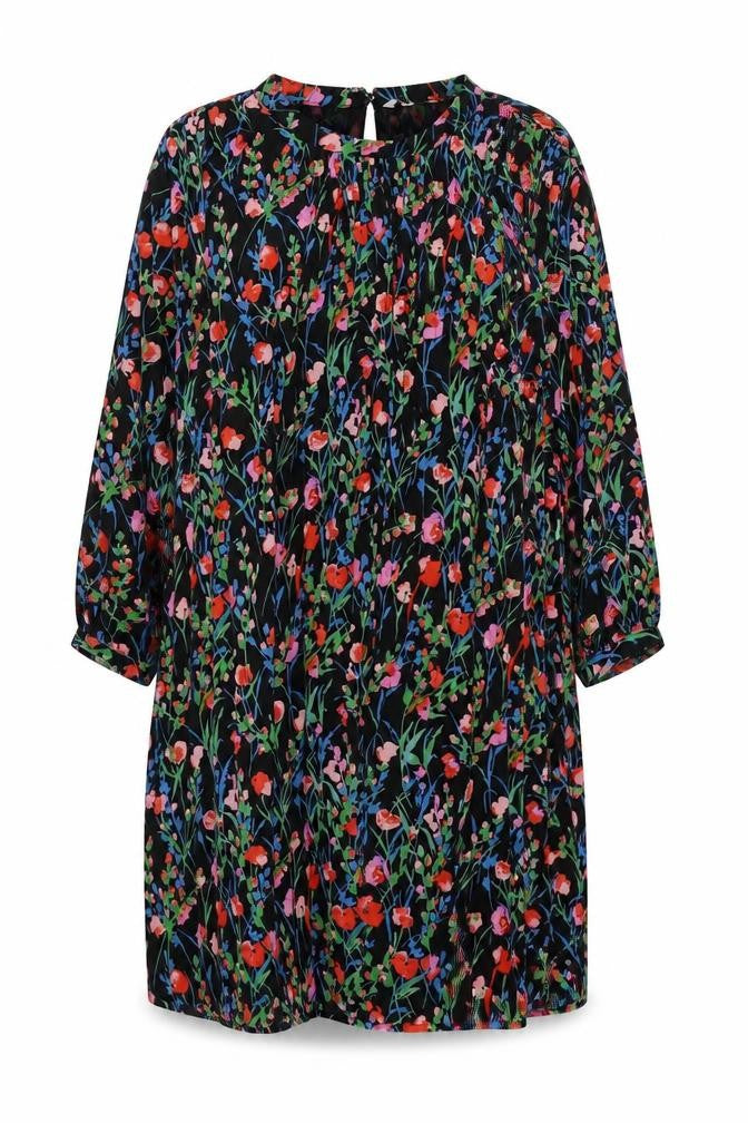 Front view of Zara Women's Multicoloured Floral Shift Dress