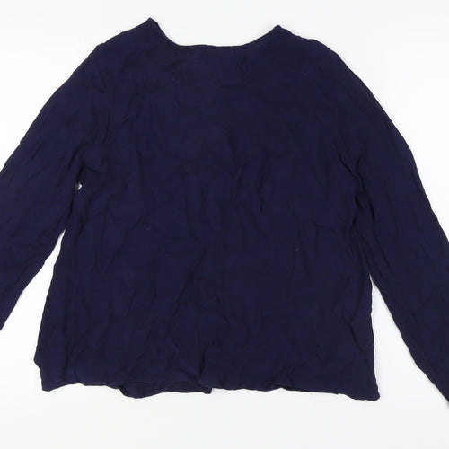 Apricot Women's Blue Embroidered Tunic Blouse Size 10