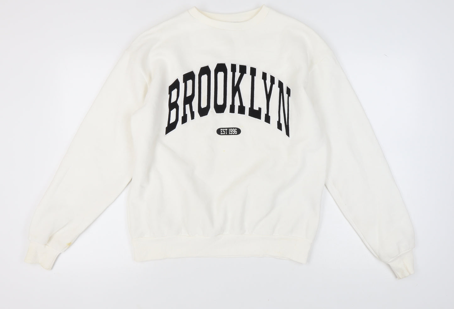 Stradivarius Women's Ivory Pullover Sweatshirt XS
