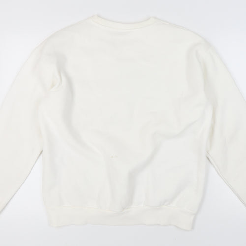 Stradivarius Women's Ivory Pullover Sweatshirt XS