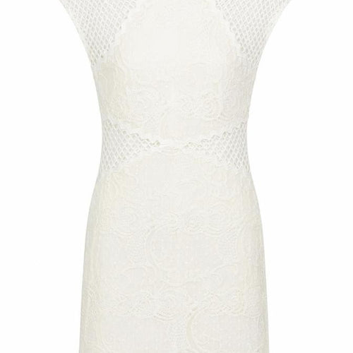 Topshop Women's Ivory Lace Sheath Dress UK 8
