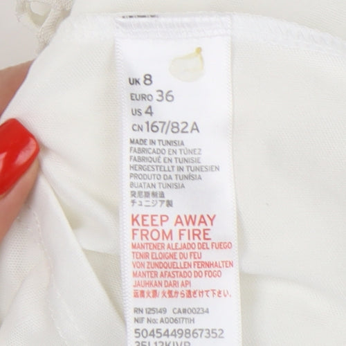 Topshop Women's Ivory Lace Sheath Dress UK 8