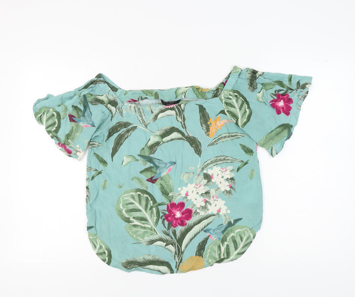 Vero Moda Women's Multicoloured Floral Blouse Off Shoulder M