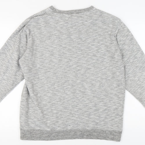 Ocean Pacific Men's Grey Graphic Print Pullover Sweatshirt L