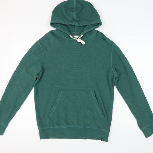 Marks and Spencer Men's Green Pullover Hoodie, Size S