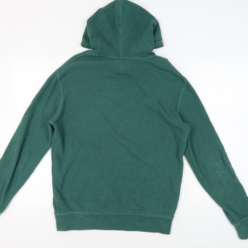 Marks and Spencer Men's Green Pullover Hoodie, Size S