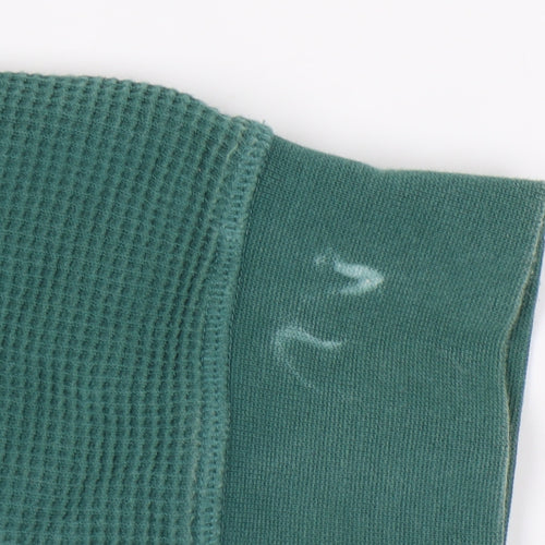 Marks and Spencer Men's Green Pullover Hoodie, Size S