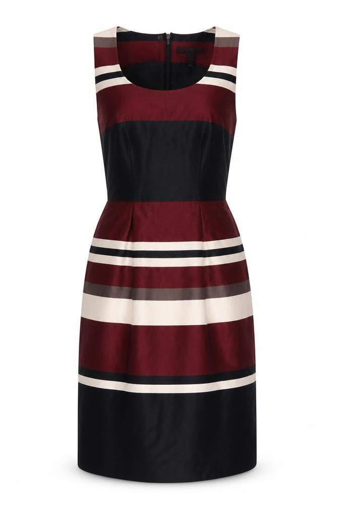 Front view of H&M Women's Multicoloured Striped Dress, size 6