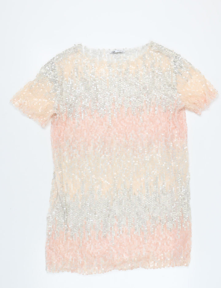 Zara Women Multicoloured Sequin Dress M