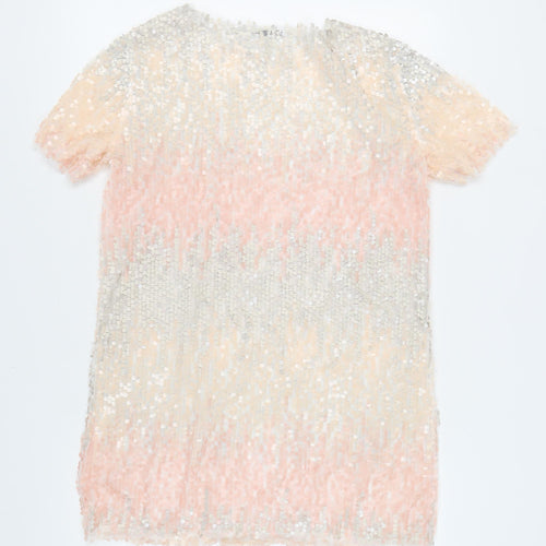 Zara Women Multicoloured Sequin Dress M