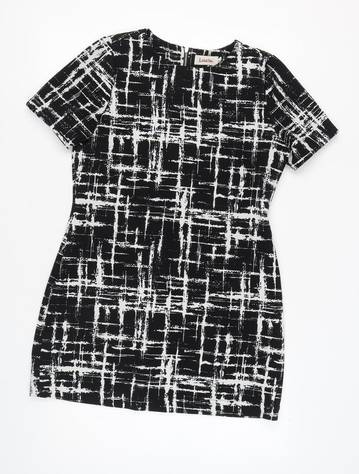 Louche Women's Black Geometric Dress Size 14