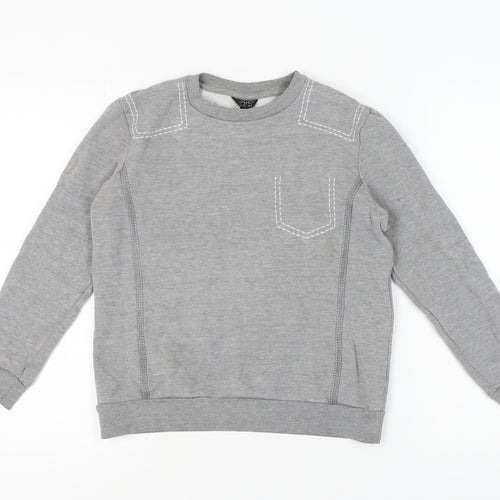 Topshop Women's Grey Crew Neck Pullover Sweatshirt Size 6