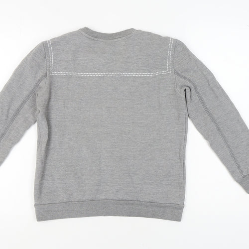 Topshop Women's Grey Crew Neck Pullover Sweatshirt Size 6