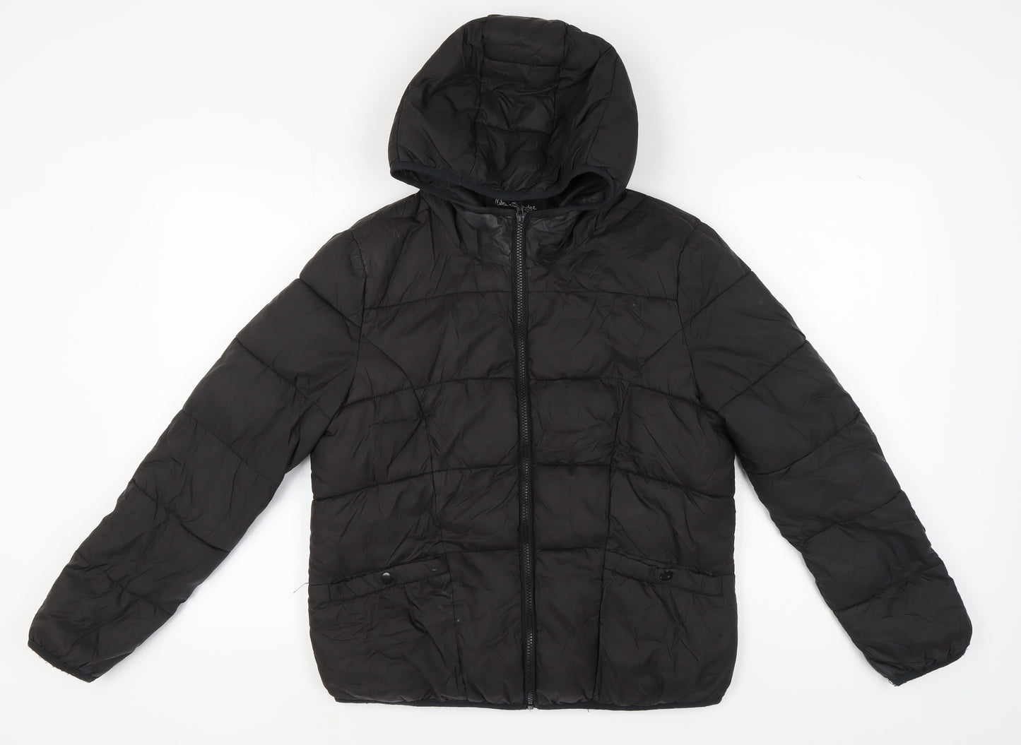 Miss Selfridge Women's Black Puffer Jacket Size 14