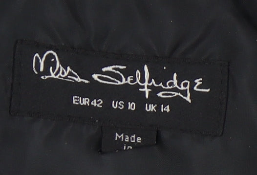 Miss Selfridge Women's Black Puffer Jacket Size 14