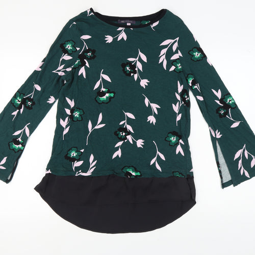 Marks and Spencer Women's Green Floral Blouse Size 12