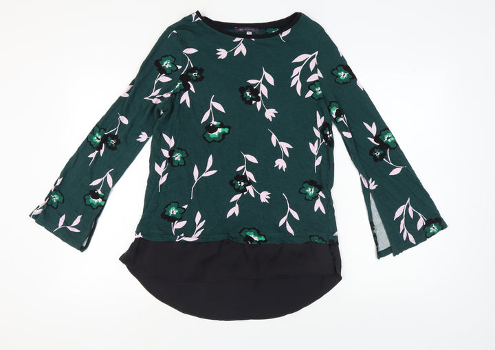 Marks and Spencer Women's Green Floral Blouse Size 12