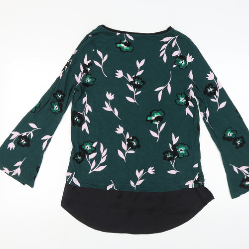 Marks and Spencer Women's Green Floral Blouse Size 12