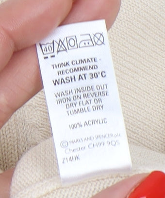 Marks and Spencer Women's Beige Beaded Cardigan Size 20