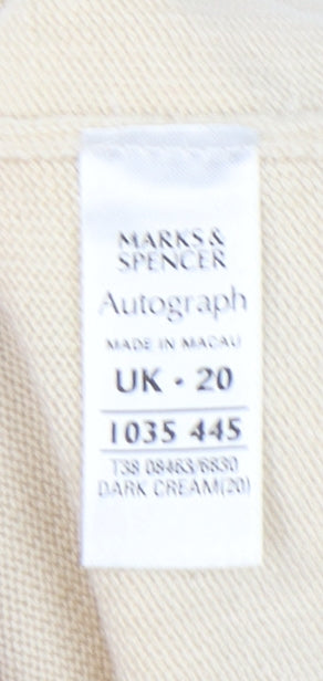Marks and Spencer Women's Beige Beaded Cardigan Size 20