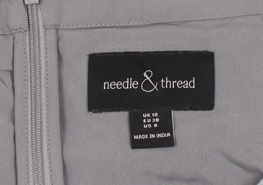 Needle & Thread Women's Grey Tutu Midi Skirt Size 10