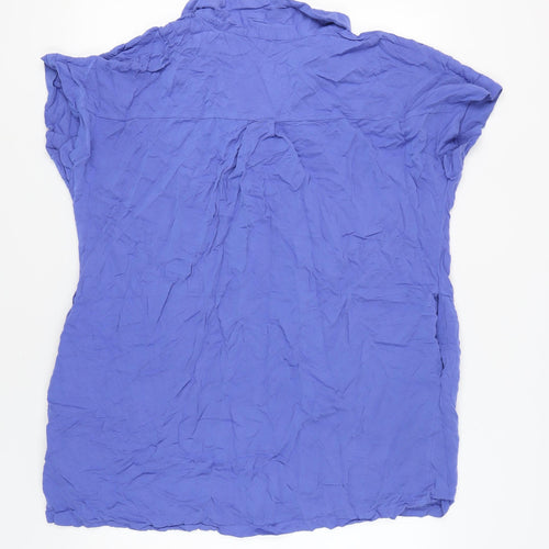 Marks & Spencer Women's Blue Blouse, Size 22, Collared