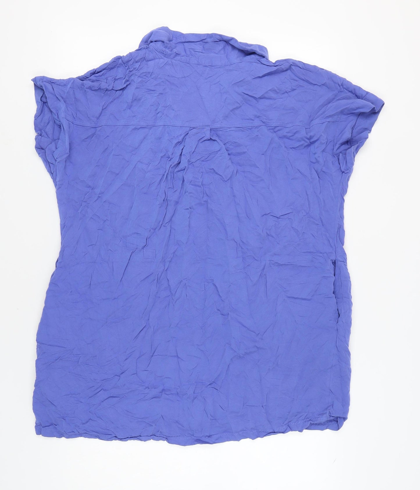 Marks & Spencer Women's Blue Blouse, Size 22, Collared