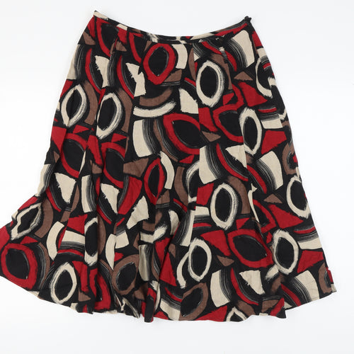 M&Co Women's Multicoloured Geometric Skirt Size 16