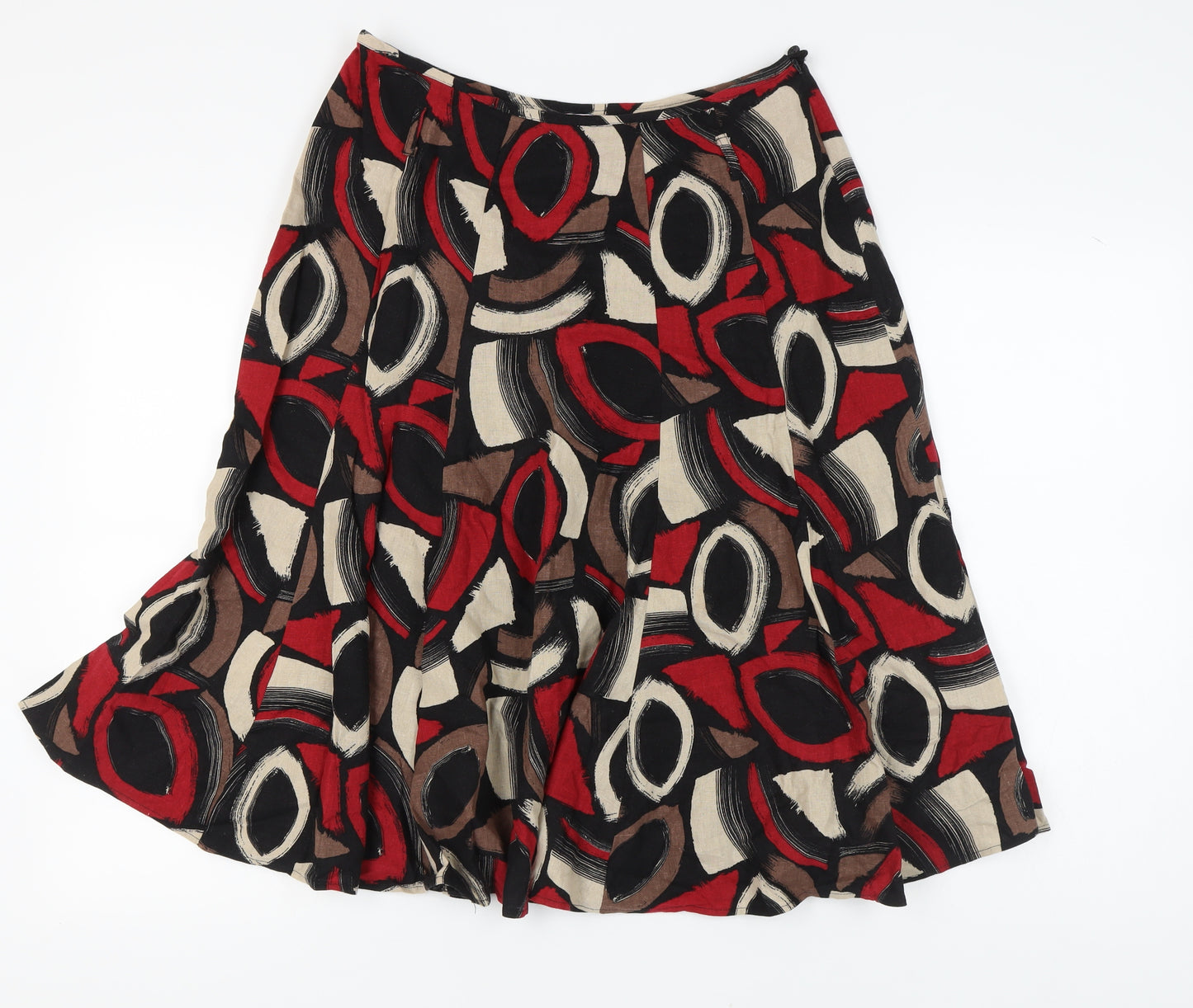 M&Co Women's Multicoloured Geometric Skirt Size 16