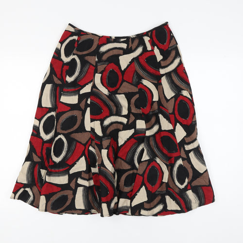 M&Co Women's Multicoloured Geometric Skirt Size 16
