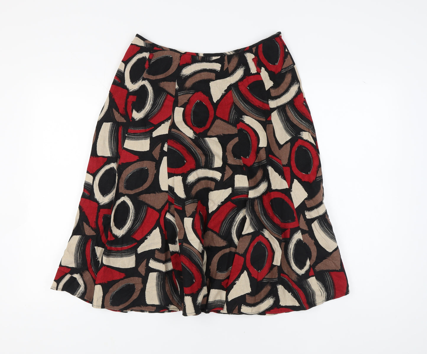 M&Co Women's Multicoloured Geometric Skirt Size 16