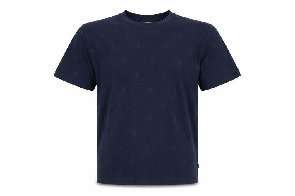 Front view of CASUAL FRIDAY Men's Blue Geometric T-Shirt, size L