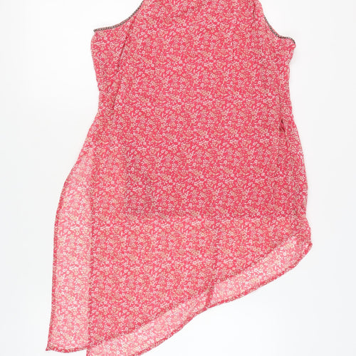 Next Women's Pink Floral Halter Tank Top Size 16