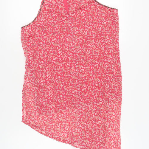 Next Women's Pink Floral Halter Tank Top Size 16