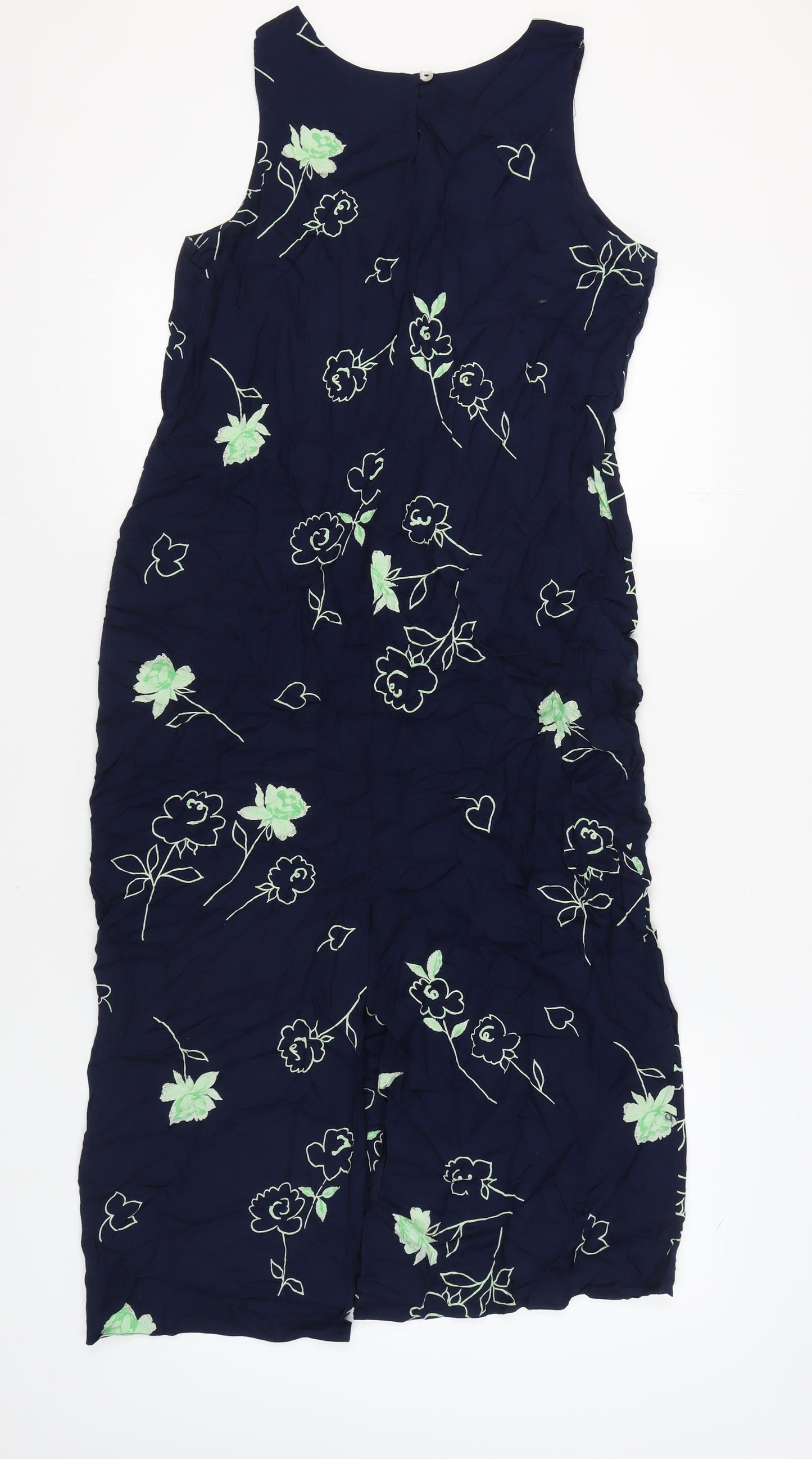 New Look Women's Blue Floral Shift Dress Size 18