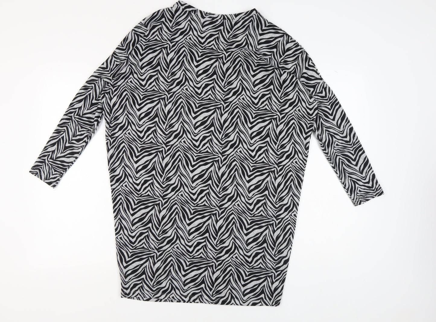 Apricot Women's Black Zebra Print Dress Size 10