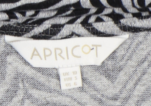 Apricot Women's Black Zebra Print Dress Size 10