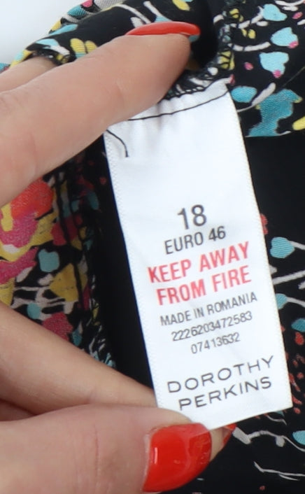 Dorothy Perkins Women's Multicoloured Floral Dress Size 18