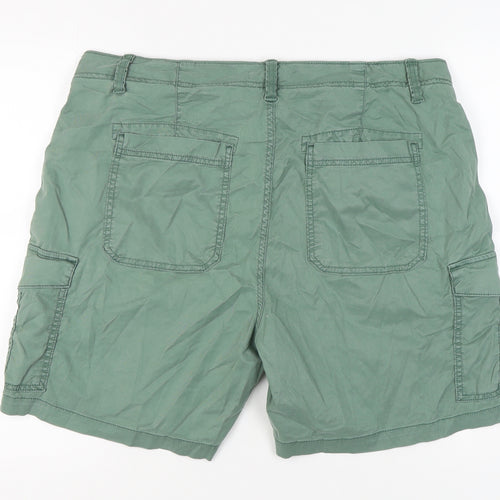 Marks and Spencer Women's Green Cargo Shorts Size 20