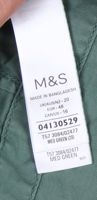 Marks and Spencer Women's Green Cargo Shorts Size 20