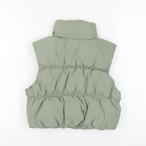 H&M Women's Green Puffer Waistcoat 2XS Casual