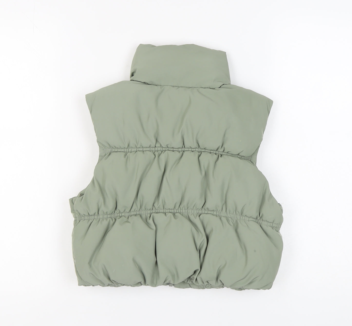 H&M Women's Green Puffer Waistcoat 2XS Casual