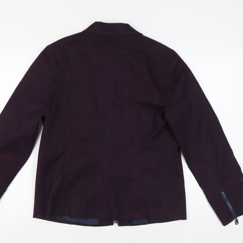 C-M-D Women's Purple Biker Jacket, Size 14