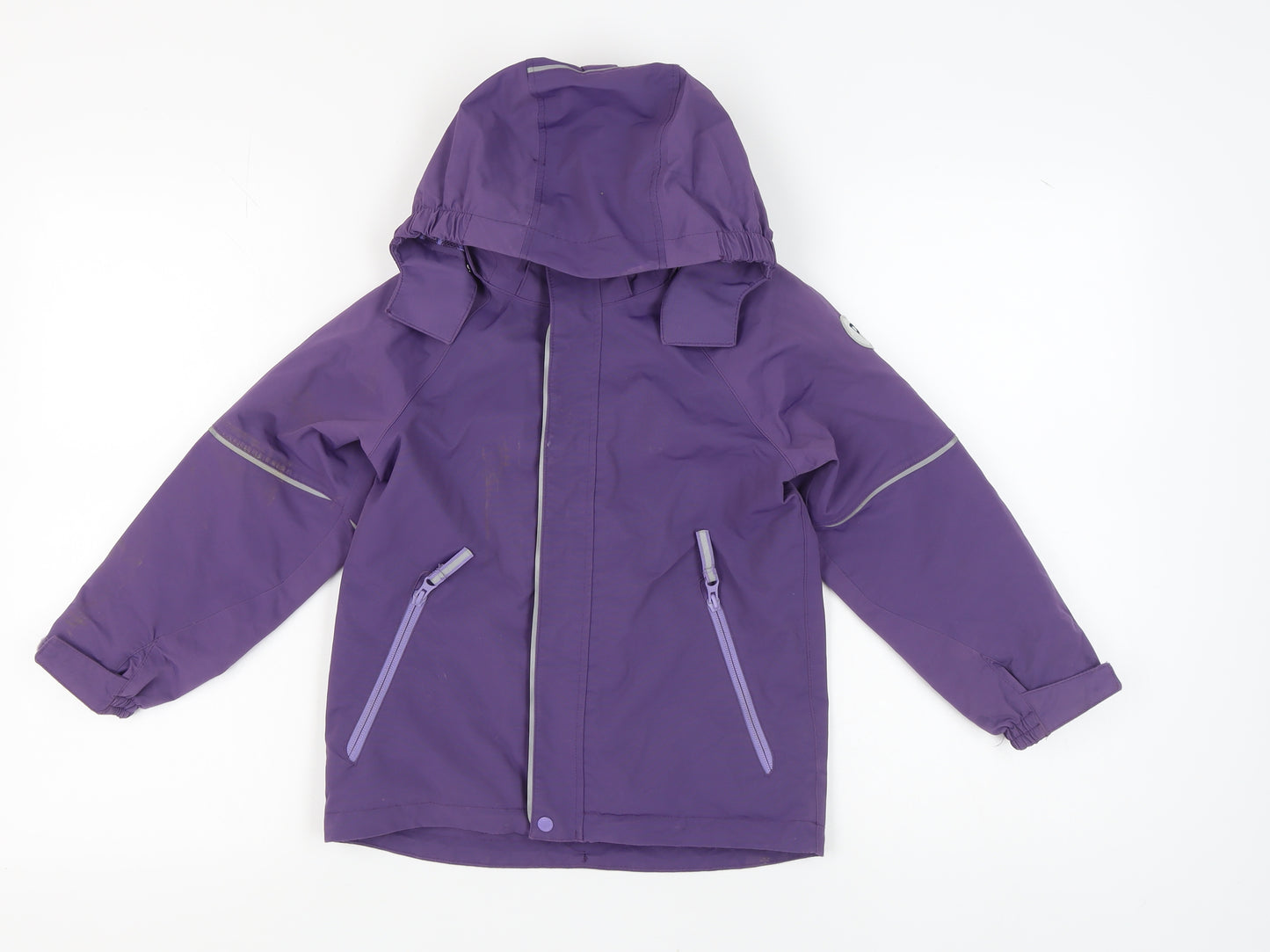 Polarn O. Pyret Girls Purple Waterproof Jacket 6-7 Years