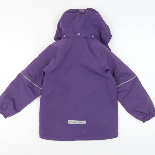 Polarn O. Pyret Girls Purple Waterproof Jacket 6-7 Years