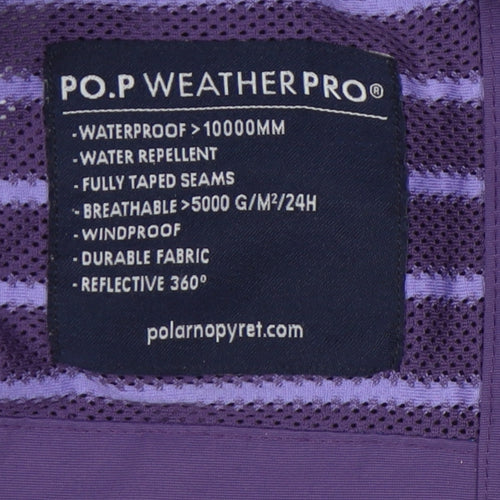Polarn O. Pyret Girls Purple Waterproof Jacket 6-7 Years