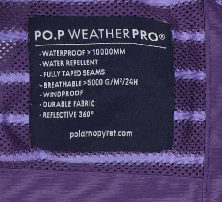 Polarn O. Pyret Girls Purple Waterproof Jacket 6-7 Years