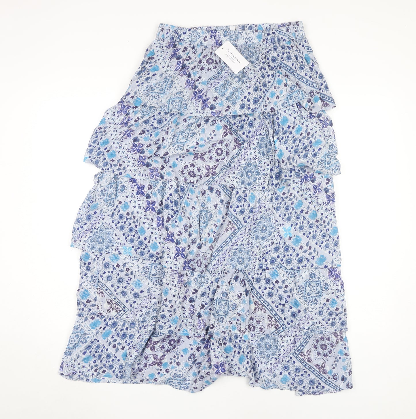 Cerulean Women's Multicoloured Geometric Skirt Medium