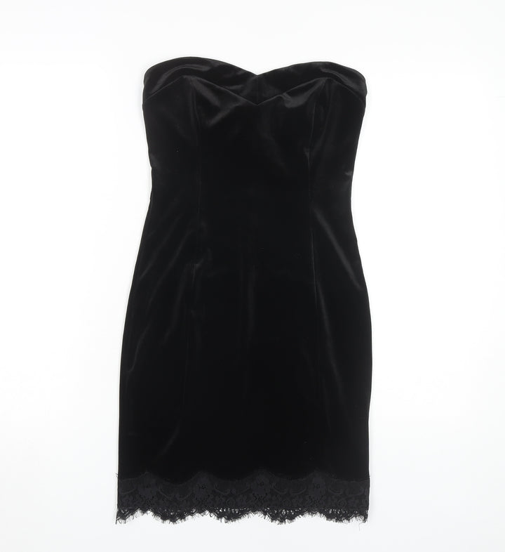 River Island Women's Black Strapless Party Dress