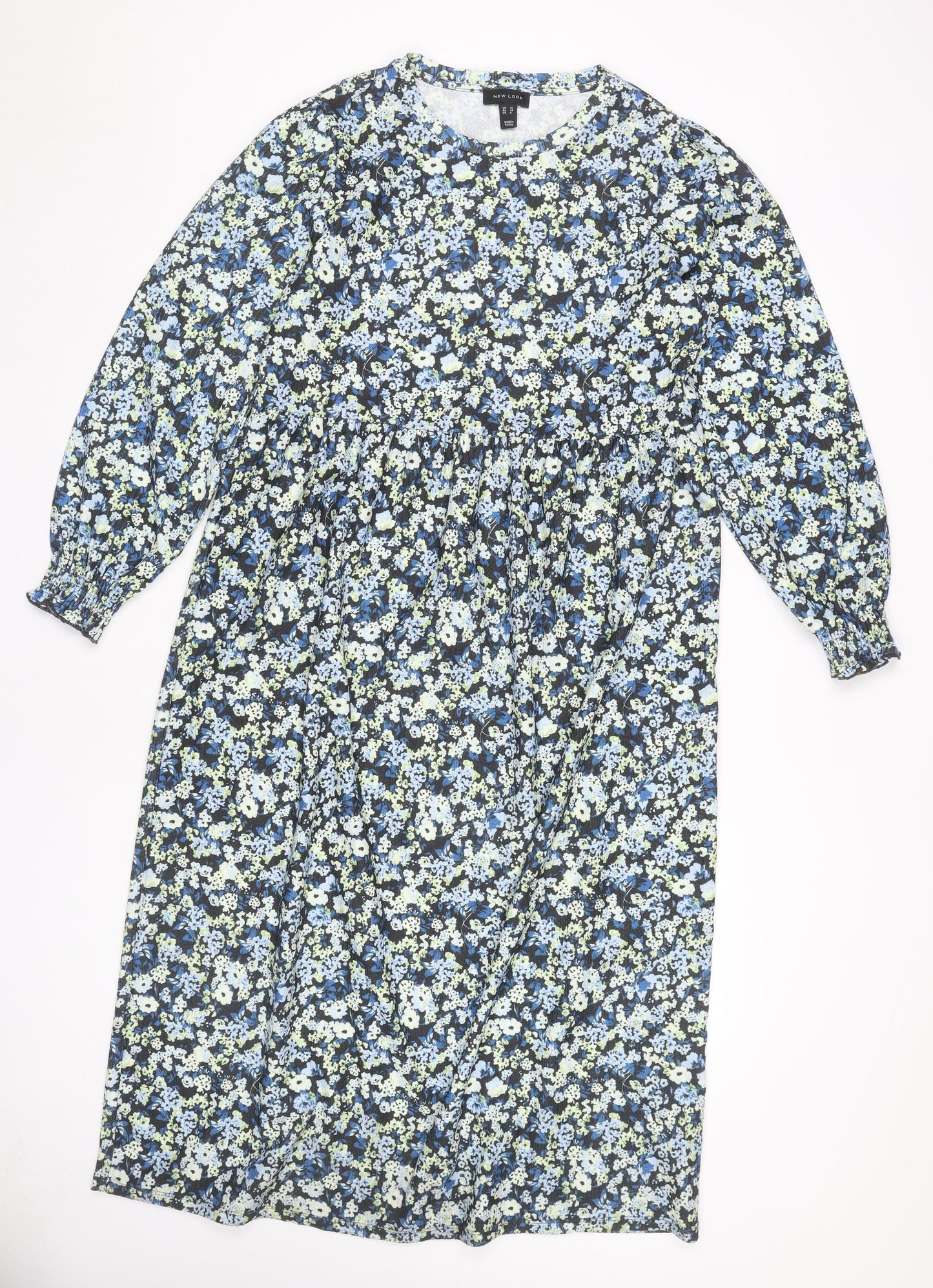 New Look Women's Blue Floral Dress Size 12